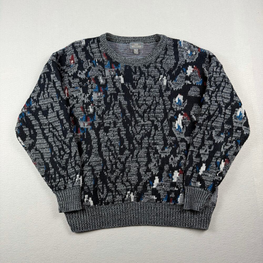 Sir William Vintage 90s Abstract Knit Sweater L